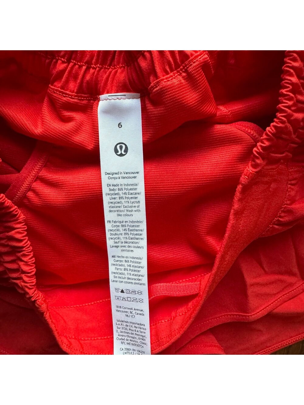 Lululemon Hotty Hot Short Low Rise 2.5” Cherry Ember Size 6 NWT - Picture 5 of 6